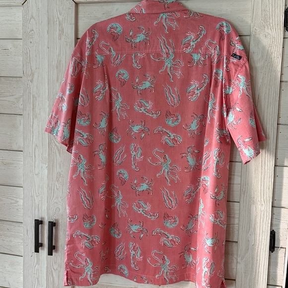 Men’s Salt Life vacation shirt crab octopus lobster jellyfish print button down - Picture 5 of 6